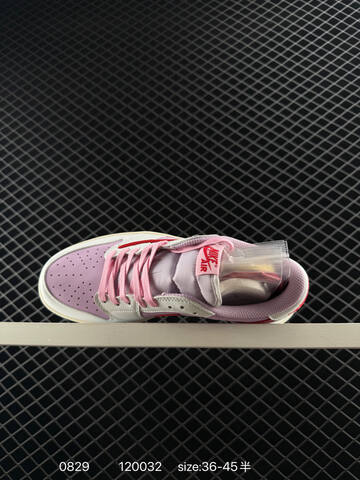 Jordan Air Jordan 1 Low OG SP Travis Scott White Light Purple Red Pink Cream EU 36-45 Sneaker - Unisex (BS-80816)