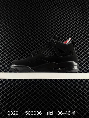 Jordan Air Jordan 4 Retro Black Cat Black Dark Grey EU 36-46 Basketball Shoe - Unisex (BS-79587)