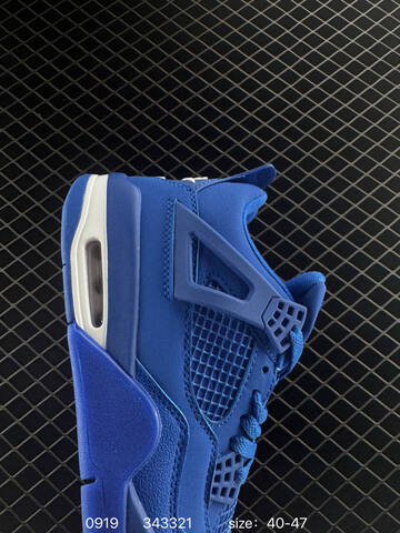 Jordan Air Jordan 4 Nigel Sylvester Brick By Brick Blue White EU 40-47 Basketball Shoe - Men's (BS-80669)