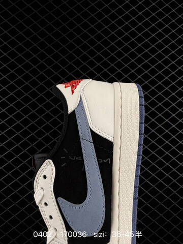 Jordan Air Jordan 1 Low OG SP Military Blue Travis Scott Sail Black Blue Red EU 36-45 Sneaker - Unisex (BS-79561)