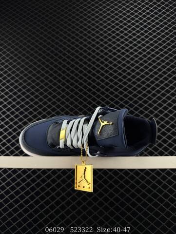 Jordan Air Jordan 4 Retro Navy Blue White Gold EU 40-47 Basketball Shoe - Men's (BS-81127)
