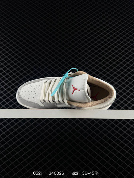 Jordan Air Jordan 1 Low white grey beige with red accents EU 36-45 5 basketball lifestyle
