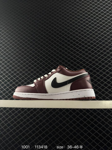 Jordan Air Jordan 1 Low HF3148 106 White Dark Red Black EU 36-46 Sneaker - Unisex (BS-80593)