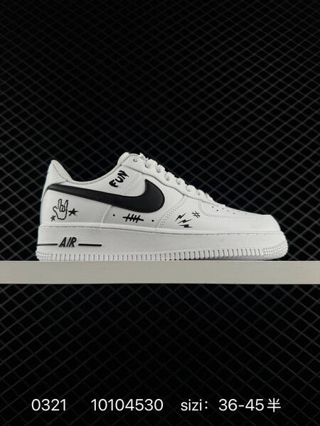 Nike Air Force 1 07 White Black EU 36-45 lifestyle