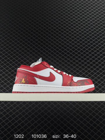 Jordan Air Jordan 1 Low White Red EU 36-40 Basketball Shoe - Unisex (BS-80127)