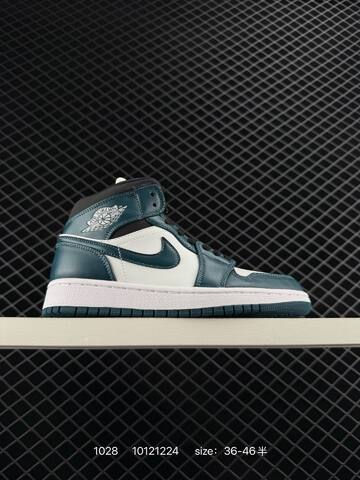 Jordan Air Jordan 1 Retro Mid 852542-010 Grey White Navy Blue EU 36-46 Sneaker - Unisex (BS-80407)
