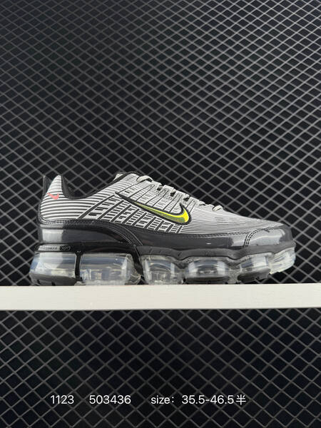 Nike Air VaporMax 360 Silver Black with iridescent green-yellow Swoosh 35 5-46 5 running lifestyle