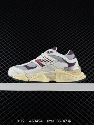 New Balance 9060 White Grey Purple Cream Black EU 36-47 Sneaker - Unisex (BS-82402)