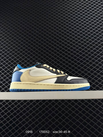 Jordan Air Jordan 1 Low OG SP Travis Scott DZ4137-106 White Black Olive Cream Red EU 36-45 Sneaker - Unisex (BS-80700)