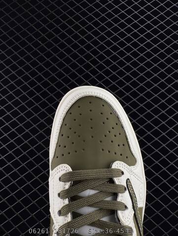 Jordan Air Jordan 1 Low White Olive Green Navy EU 36-45 Sneaker - Unisex (BS-81138)