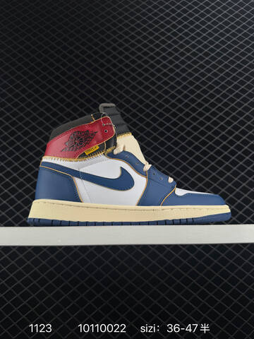 Jordan Union Los Angeles x Air Jordan 1 Retro High OG NRG Storm Blue White Black Red Cream Grey EU 36-47 Basketball Shoe - Unisex (BS-80209)