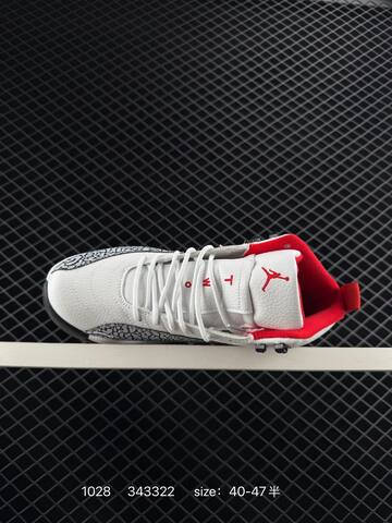 Jordan Air Jordan 12 Retro White Black Red Grey EU 40-47 5 Basketball Shoe - Men's (BS-80414)