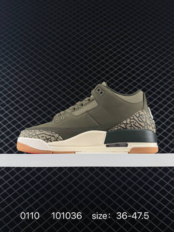 Jordan Air Jordan 3 Retro SE Olive Green Cream White Gum Brown EU 36-47 5 Basketball Shoe - Unisex (BS-79857)