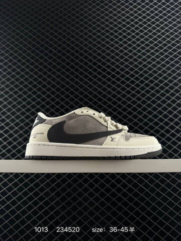 Jordan Travis Scott x Air Jordan 1 Low Louis Vuitton Off White Black Red EU 36-45 Sneaker - Unisex (BS-80525)