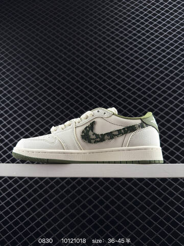Jordan Air Jordan 1 Low OG SP Travis Scott x Fragment Design x Dior Sail Olive Green White EU 36-45 Sneaker - Unisex (BS-80806)