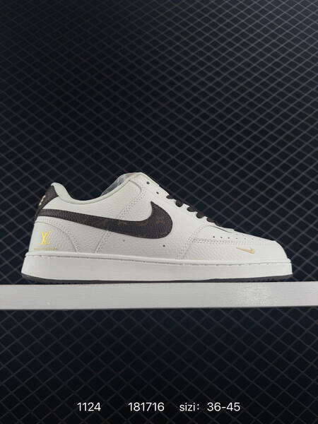 Nike Court Vision Lo light gray white with monogram accents EU 36-45 casual lifestyle