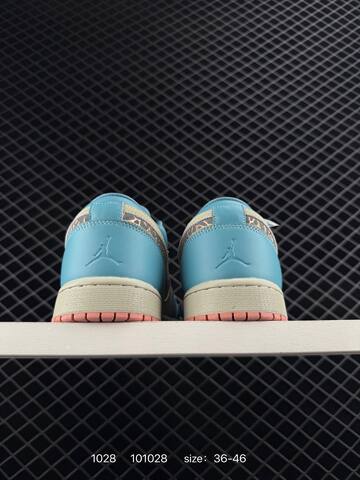 Jordan Air Jordan 1 Low SE Light Blue Beige Pink Metallic Silver EU 36-46 Sneaker - Unisex (BS-80409)