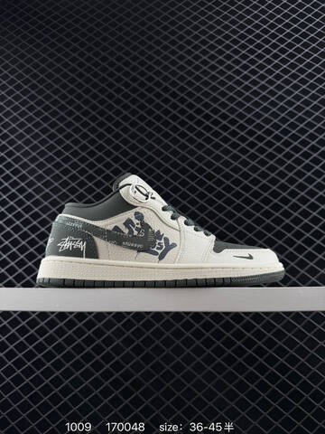 Jordan Air Jordan 1 Low Dark Green Off White EU 36-45 Sneaker - Unisex (BS-80557)