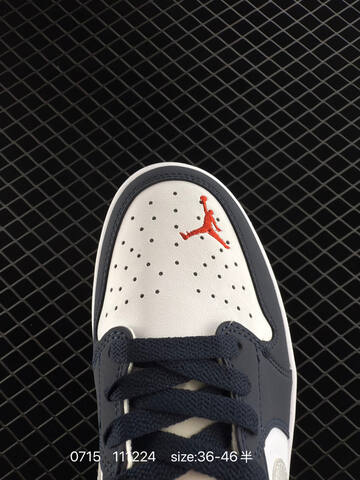 Jordan Air Jordan 1 Low White Navy Silver Red EU 36-46 Sneaker - Unisex (BS-81063)