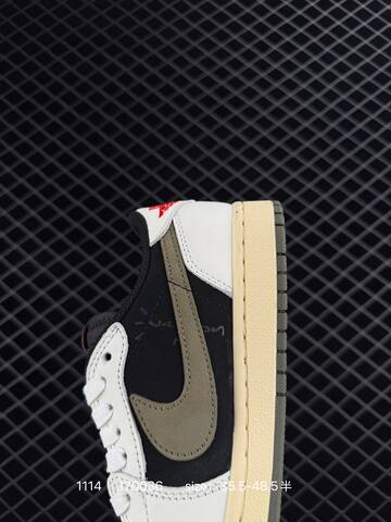 Jordan Air Jordan 1 Low OG SP DZ4137-106 Black White Olive Cream Red EU 35 5-48 5 Sneaker - Unisex (BS-80279)