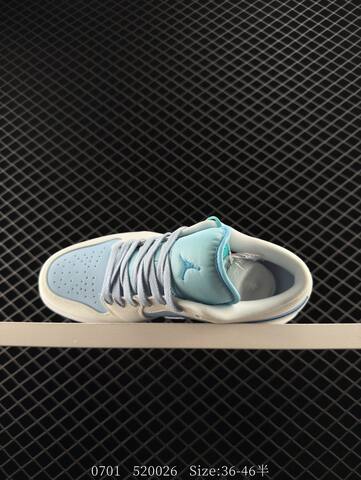 Jordan Air Jordan 1 Low White Light Blue EU 36-46 Sneaker - Unisex (BS-81117)