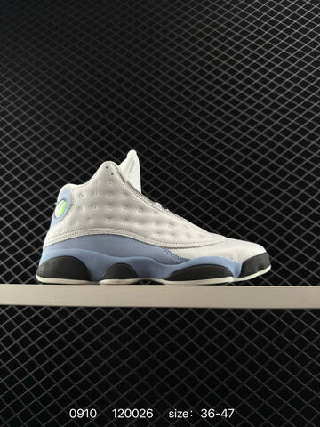 Jordan Air Jordan 13 Atmosphere Grey 414571 White Grey Blue Black Yellow EU 36-47 Basketball Shoe - Unisex (BS-80734)