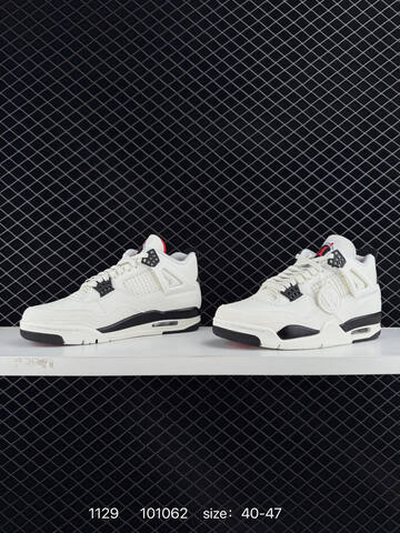 Jordan Air Jordan 4 Retro IM4002 100 Sail Black Red EU 40 47 Basketball Shoe EU 40-47 - Men's (BS-80158)