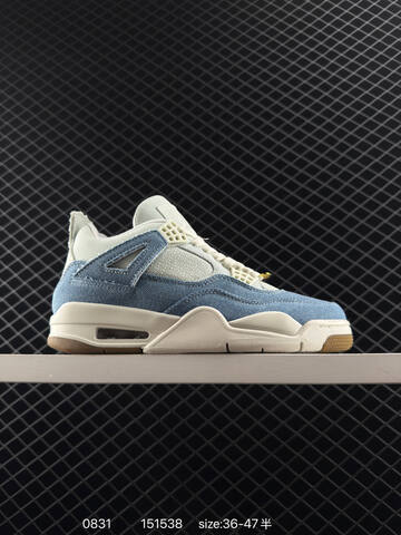 Jordan Air Jordan 4 Retro Undefeated MA-1 Light Blue Off White Gold Gum Brown EU 36-47 Basketball Shoe - Unisex (BS-80796)