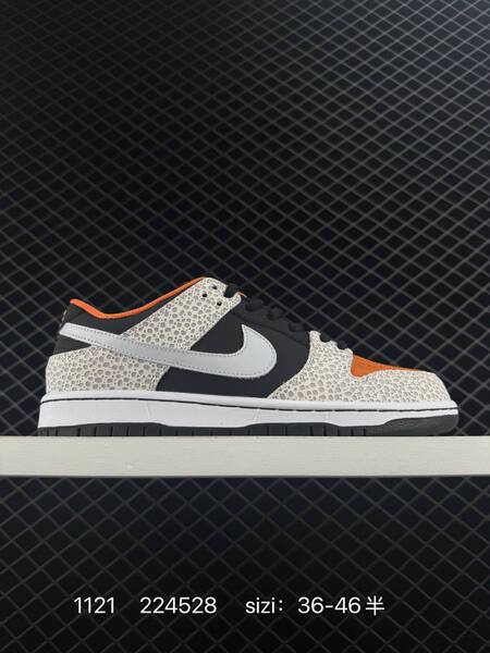 Nike SB Dunk Low black white orange elephant print EU 36-46 skate lifestyle
