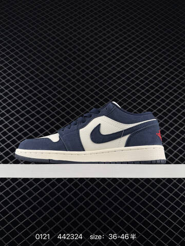 Jordan Air Jordan 1 Low Navy White Sail Red Yellow EU 36-46 Sneaker - Unisex (BS-79795)