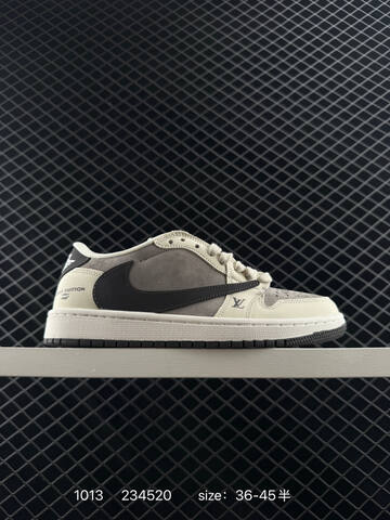Jordan Travis Scott x Air Jordan 1 Low Louis Vuitton Off White Black Red EU 36-45 Sneaker - Unisex (BS-80525)
