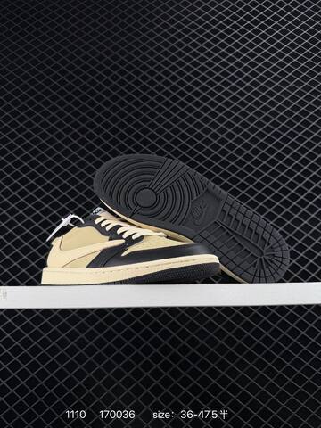 Jordan Travis Scott x Air Jordan 1 Low Black Beige Cream EU 36-47 5 Sneaker - Unisex (BS-80314)