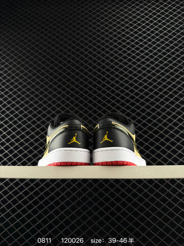 Jordan Air Jordan 1 Low HQ2016-200 Black Pale Yellow White Red EU 39-46 Sneaker - Unisex (BS-80936)