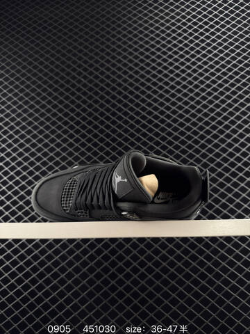 Jordan Air Jordan 4 Retro Triple Black EU 36-47 Basketball Shoe - Unisex (BS-80765)