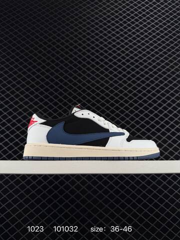Jordan Air Jordan 1 Low Travis Scott DM7866-061 White Black Navy Sail Red EU 36-46 Sneaker - Unisex (BS-80452)