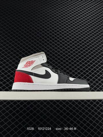 Jordan Air Jordan 1 Retro Mid 852542-010 Grey White Navy Blue EU 36-46 Sneaker - Unisex (BS-80407)