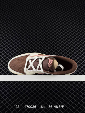 Jordan Travis Scott x Air Jordan 1 Low Sail Dark Brown Pink Cream EU 36-48 5 Skate Shoe - Unisex (BS-80017)