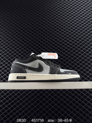 Jordan Air Jordan 1 Low Beige Gray Navy Red EU 36-45 Sneaker - Unisex (BS-80801)