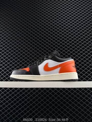 Jordan Air Jordan 1 Low Shattered Backboard Black Orange White Sail EU 36-46 Sneaker - Unisex (BS-81124)