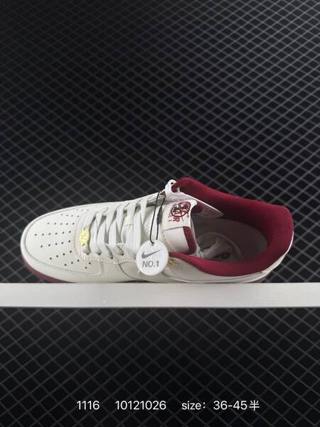 Nike Air Force 1 Low White Burgundy 36-45 5 lifestyle