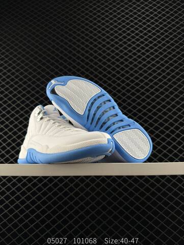 Jordan Air Jordan 12 Retro Melo White University Blue EU 40-47 Basketball Shoe - Men's (BS-81297)