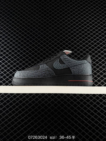 Nike Air Force 1 07 black dark grey red