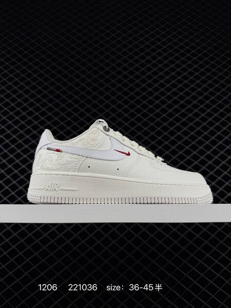 Nike Air Force 1 Low white cream with red accents 36-45 lifestyle