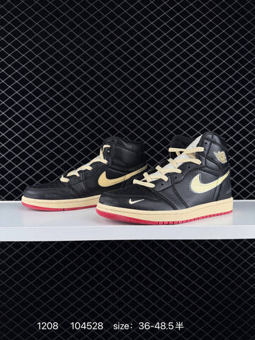 Jordan Union x Air Jordan 1 Retro High PK NRG Black Cream Red EU 36-48 5 Sneaker - Unisex (BS-83784)