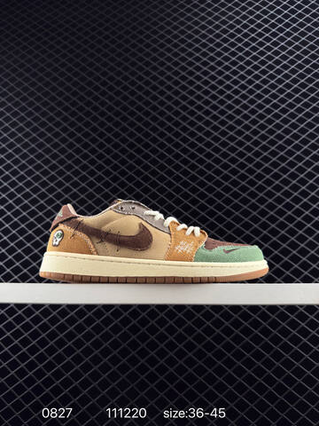 Jordan Air Jordan 1 Low DZ7292-831 Brown Tan Green Beige Gum EU 36-45 Sneaker - Unisex (BS-80825)