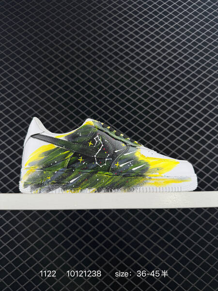 Nike Air Force 1 07 White Black with multicolor galaxy custom paint EU 36-45 5 lifestyle