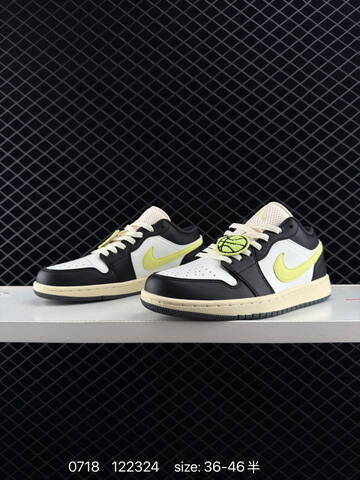 Jordan Air Jordan 1 Low 85 Fall League White Black Pale Yellow Neon Yellow EU 36-46 Sneaker - Unisex (BS-81046)