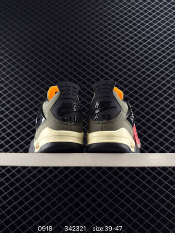 Jordan Air Jordan 4 Retro IB1854-200 Olive Green Black Cream Orange EU 39-47 Basketball Shoe - Unisex (BS-80681)