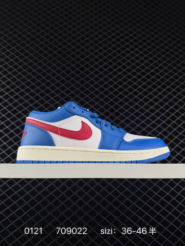 Jordan Air Jordan 1 Low Black White Royal Blue Dark Navy Light Blue Sail