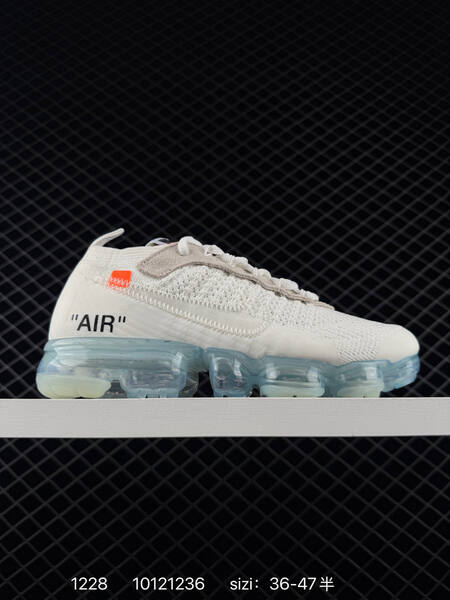 Nike Off-White x Air VaporMax Flyknit Black White and White Cream EU 36-47 5 running lifestyle